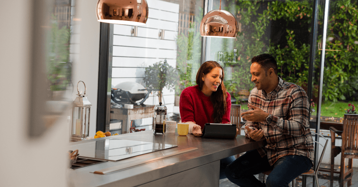 Couple discussing finances