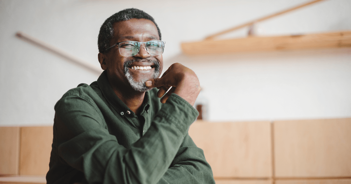 Happy man enjoying financial freedom
