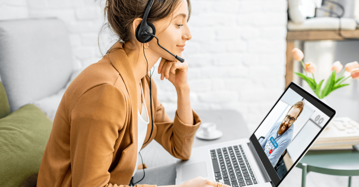 woman working from home