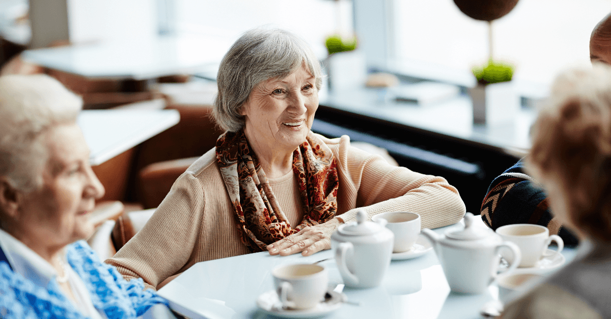 Group of senior women talking