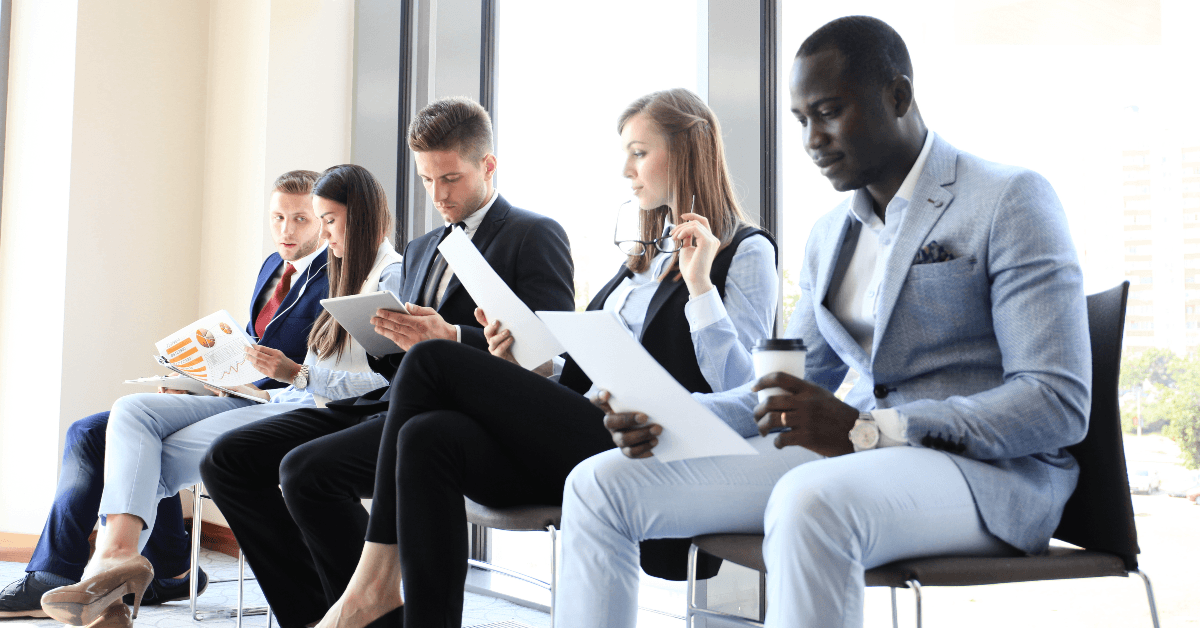 People waiting for job interview