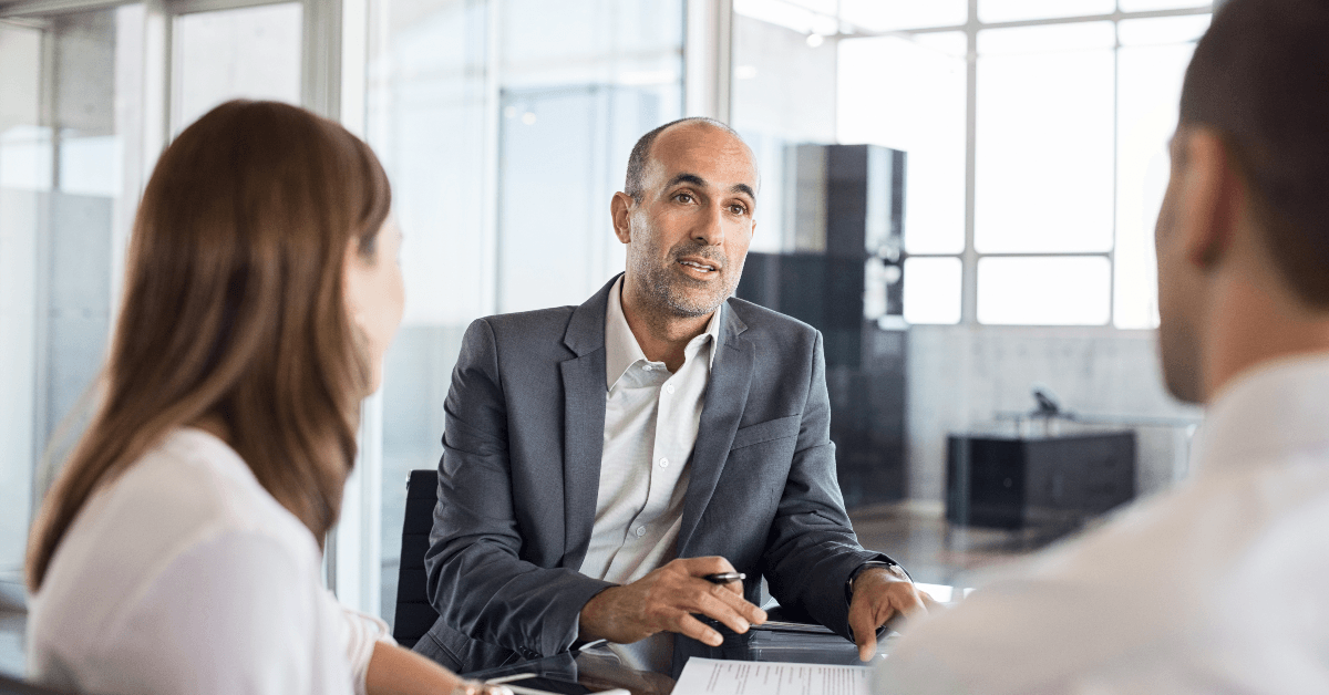 Business people talking in office