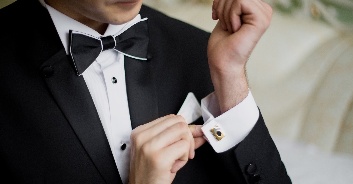 men wear a shirt and cufflinks