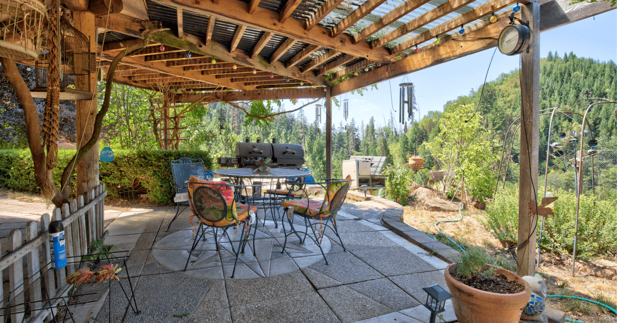 Backyard of house in Oregon