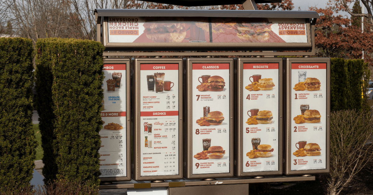 Wendy's drive thru window