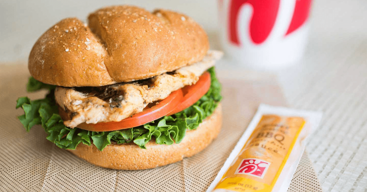 Chick-fil-a grilled chicken club sandwich