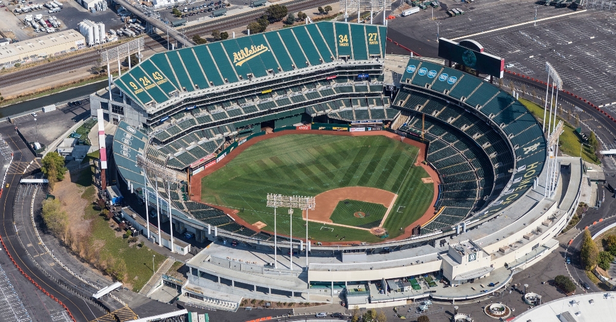 Oakland A's baseball stadium