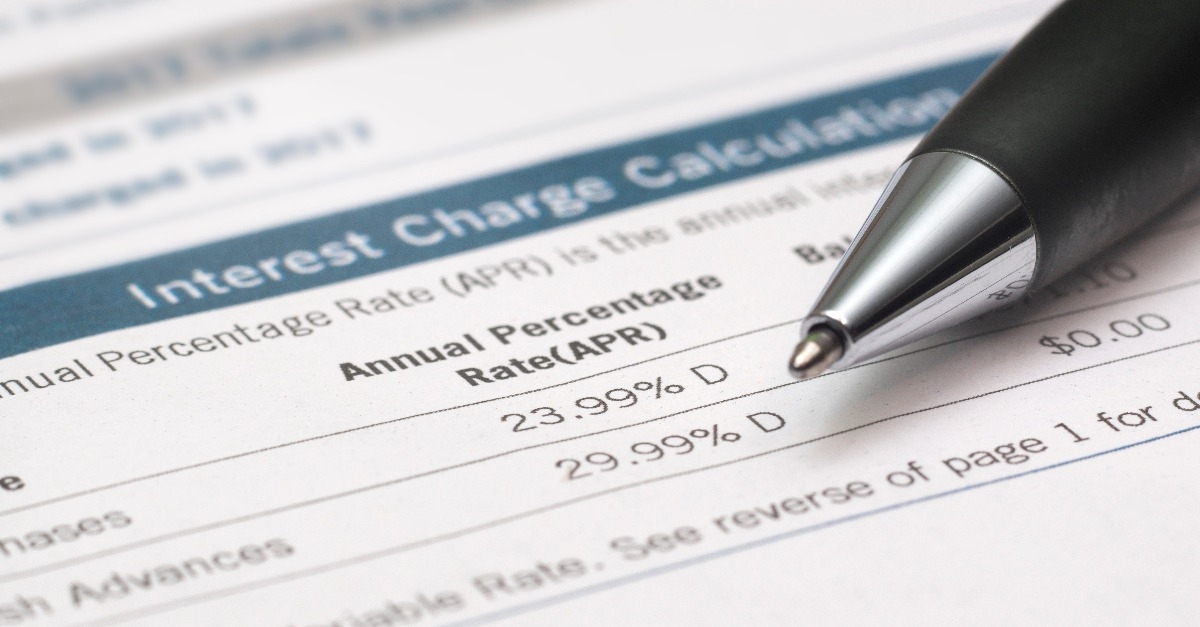 pen and bank statements showing APR