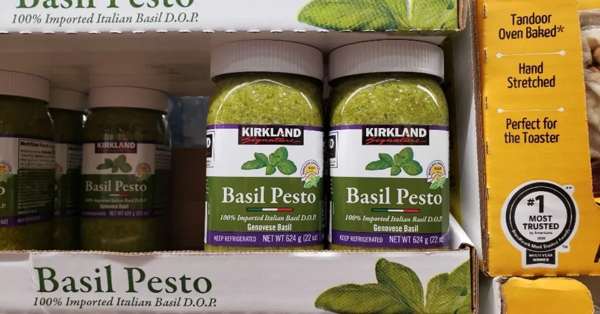 Basil pesto jars