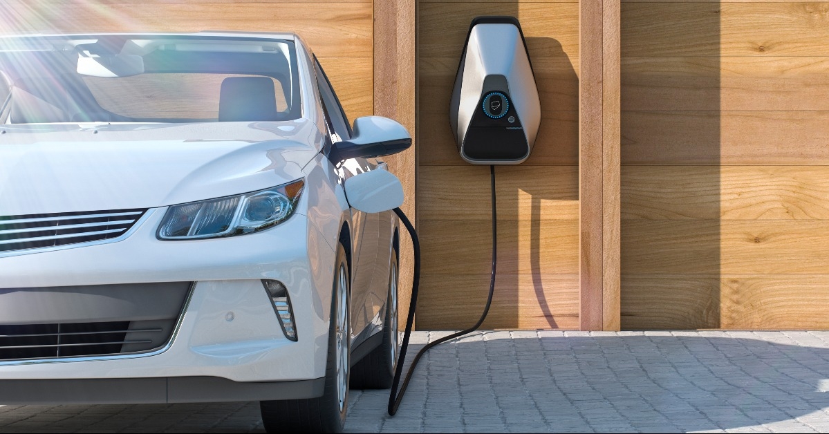 electric vehicle of the future using smart electric car charging station