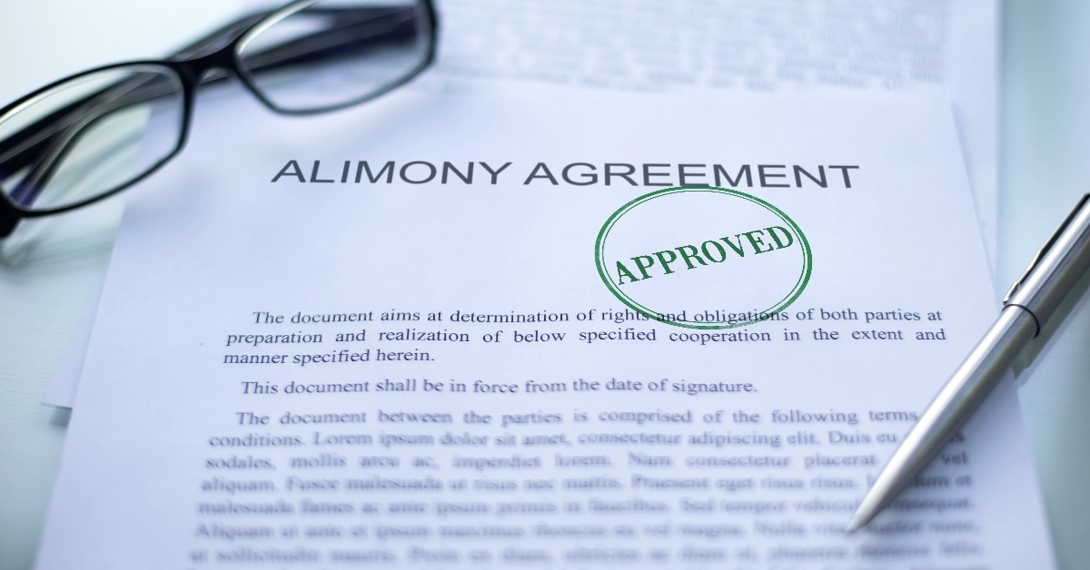 Alimony agreement approved