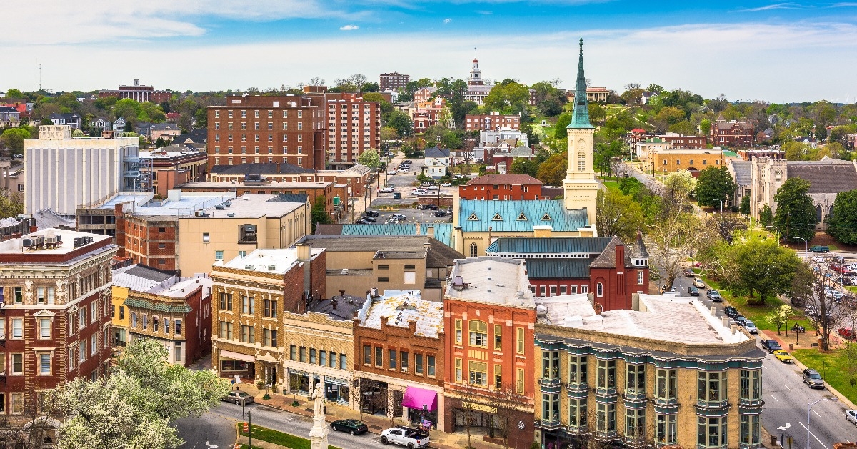 Macon Georgia USA downtown cityscape