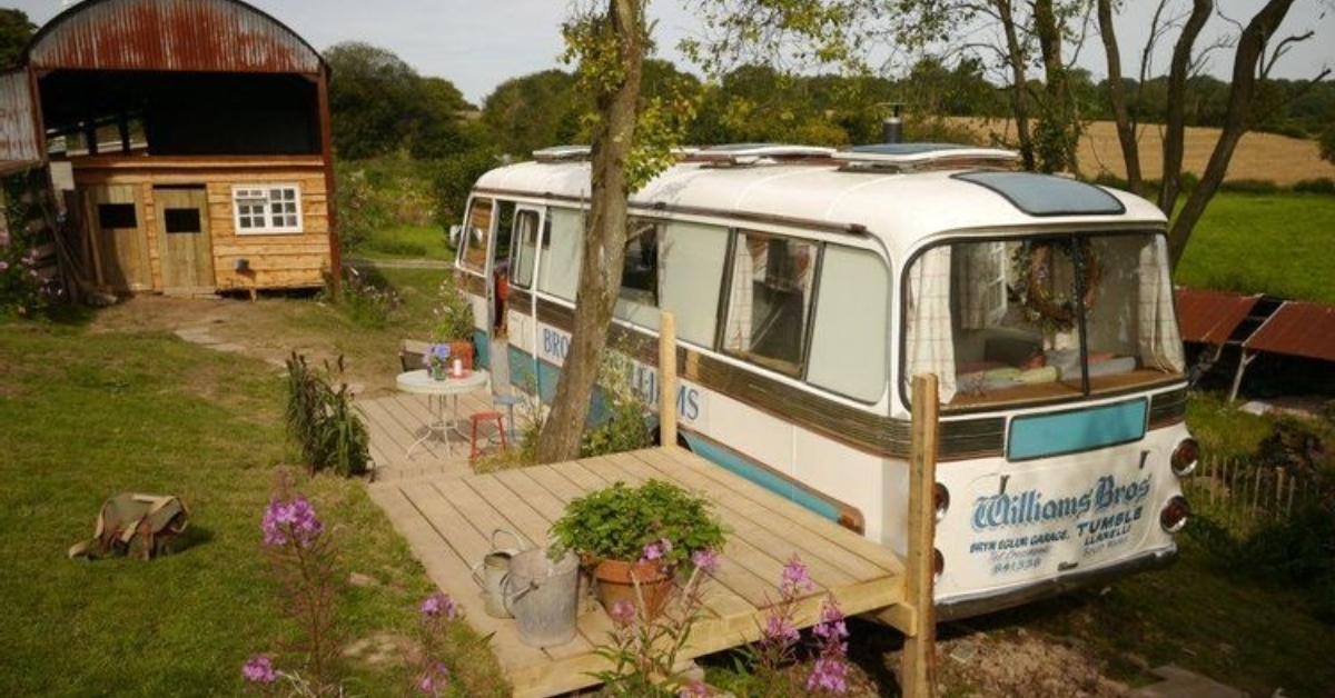 Converted bus house