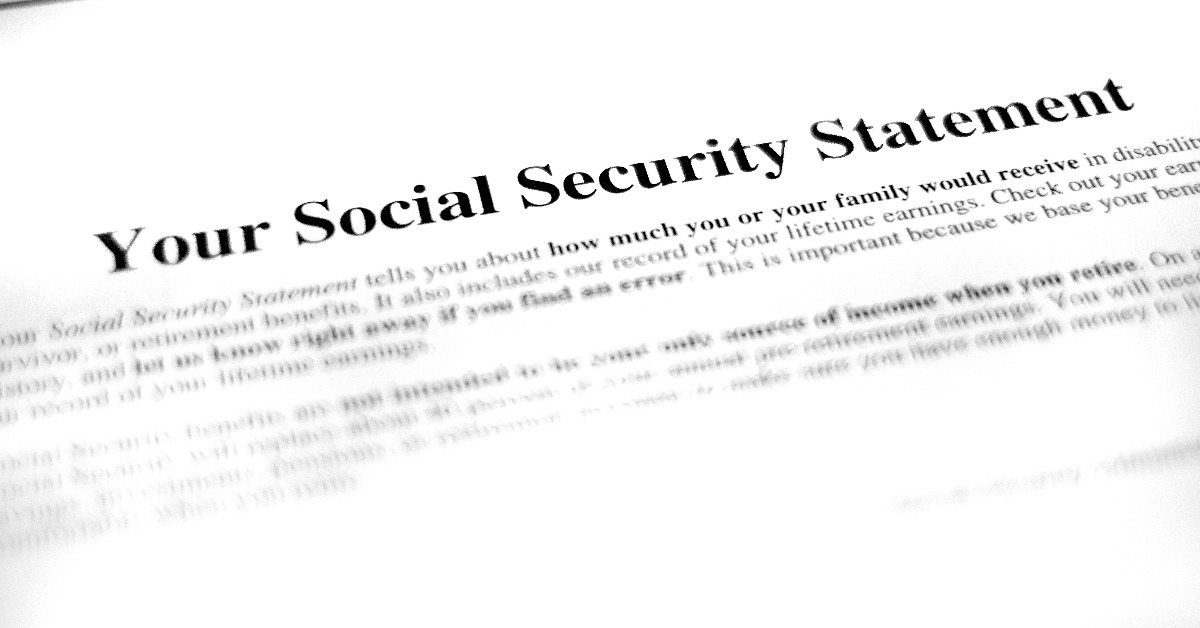Social Security Statement for Retirement Planning Payment