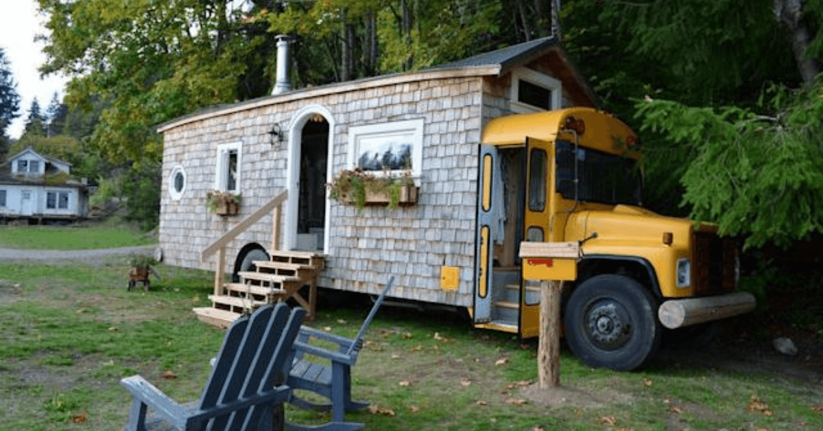 School bus house