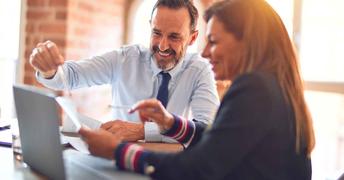 Business people talking