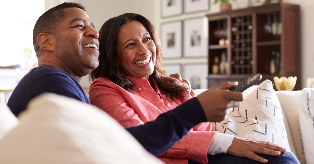 Couple watching TV