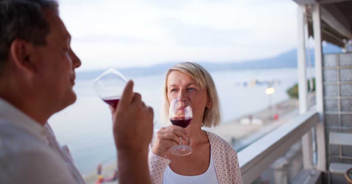 Couple with beverage