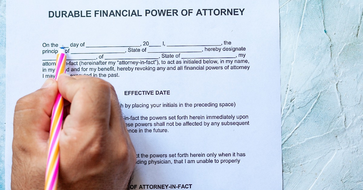 filling durable financial power of attorney form