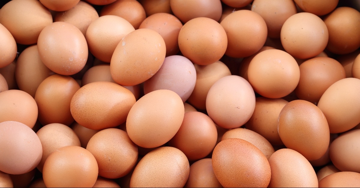 fresh eggs for sale at a market