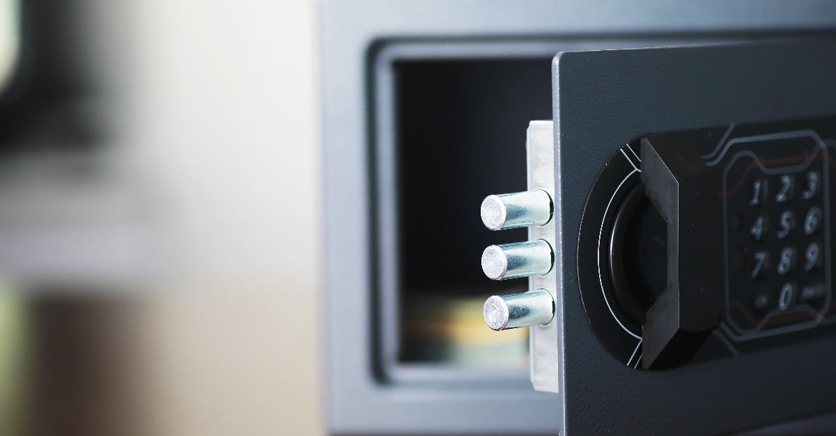 open safe in a wealthy house