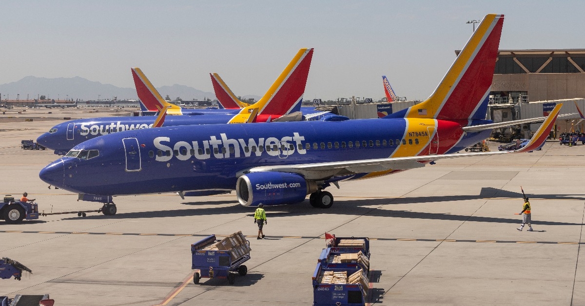 Southwest Airlines Boeing 737s preparing for departure