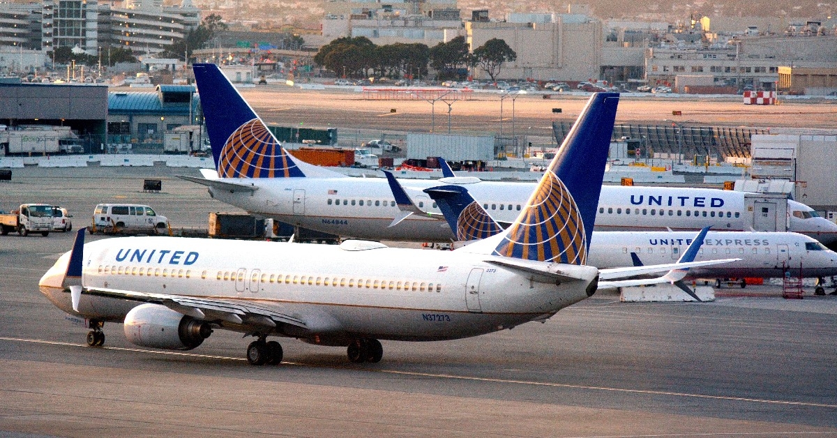 United Airlines planes in San Francisco International Airport