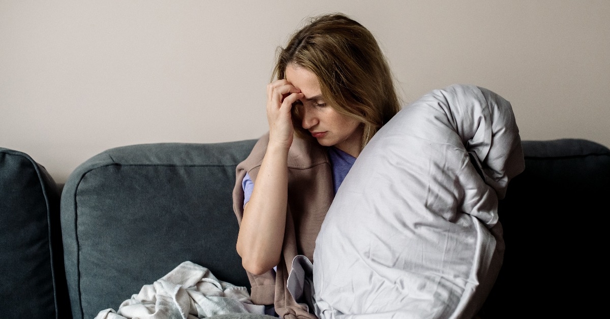 young woman with long covid syndrome