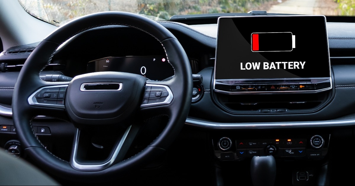 low battery warning in electric car