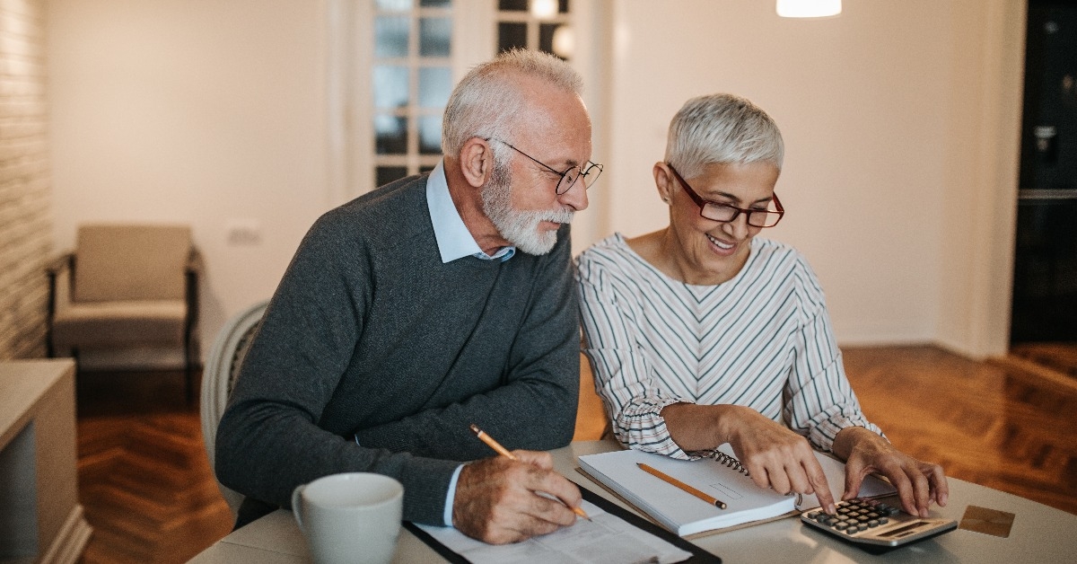 senior couple planning for a vacation