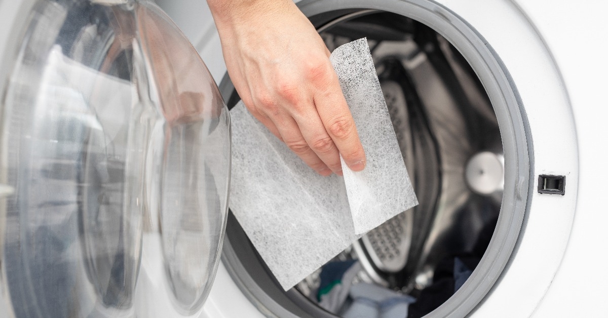  dryer sheets into the dryer 