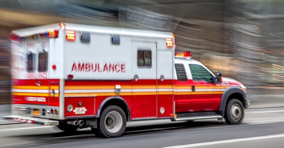 ambulance on emergency car