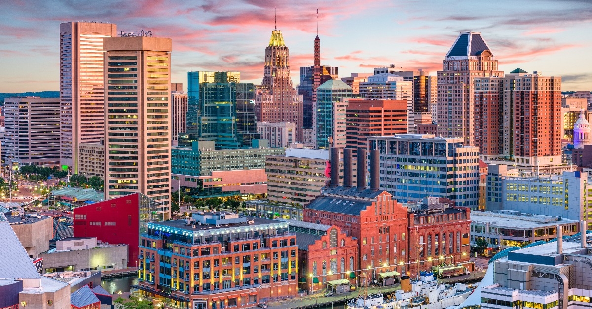 Baltimore Maryland USA Skyline