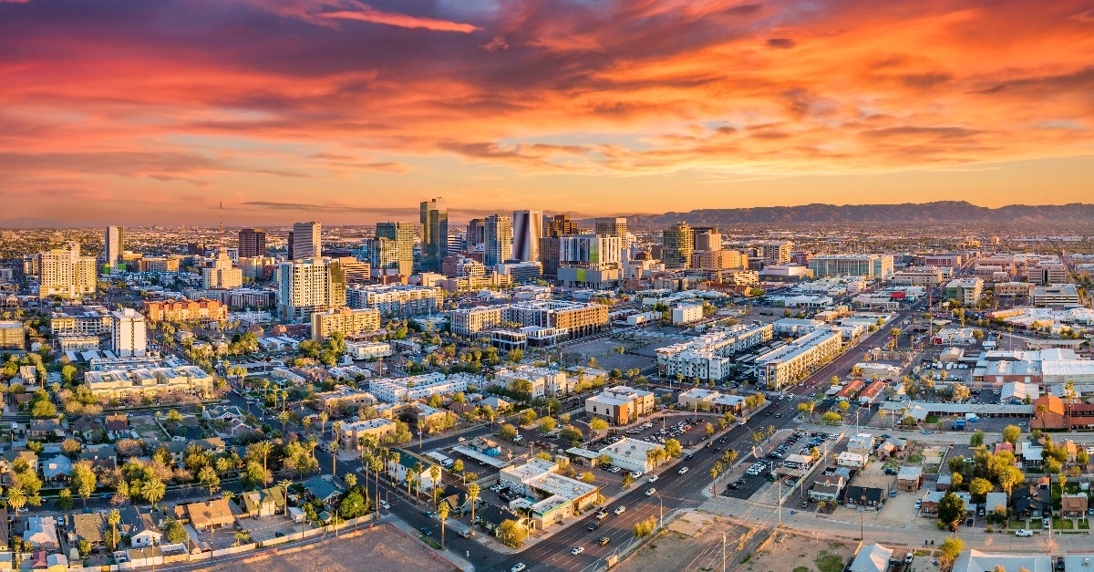 Phoenix Arizona USA Downtown Skyline Aerial