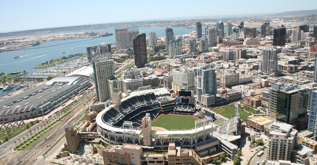 San Diego California Padres Petco Park aerial