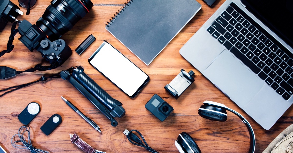 photography concept on wood background 