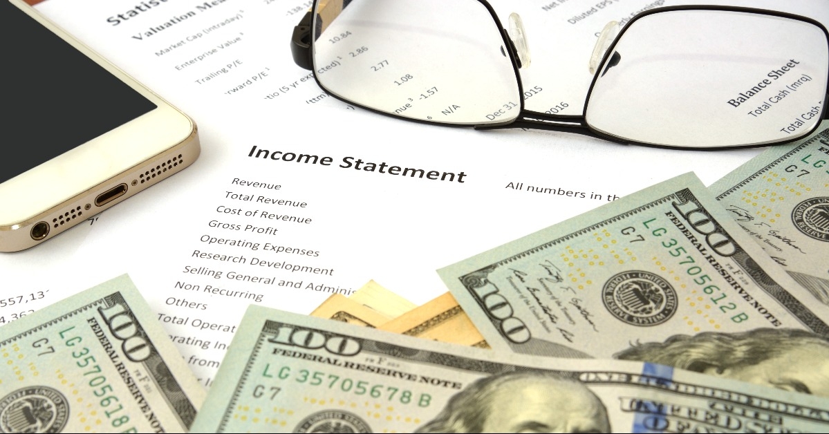 income statement report on the table 