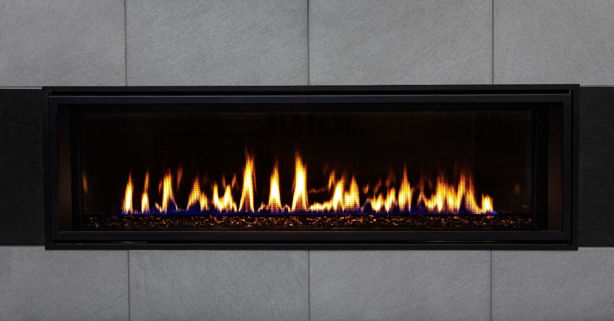 modern gas fireplace