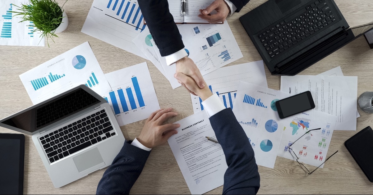 business partners shaking hands