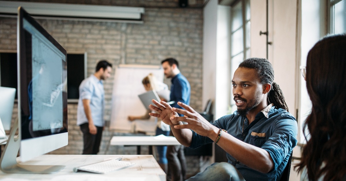 architects working on project in office