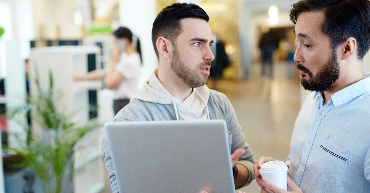 business people discussing work project