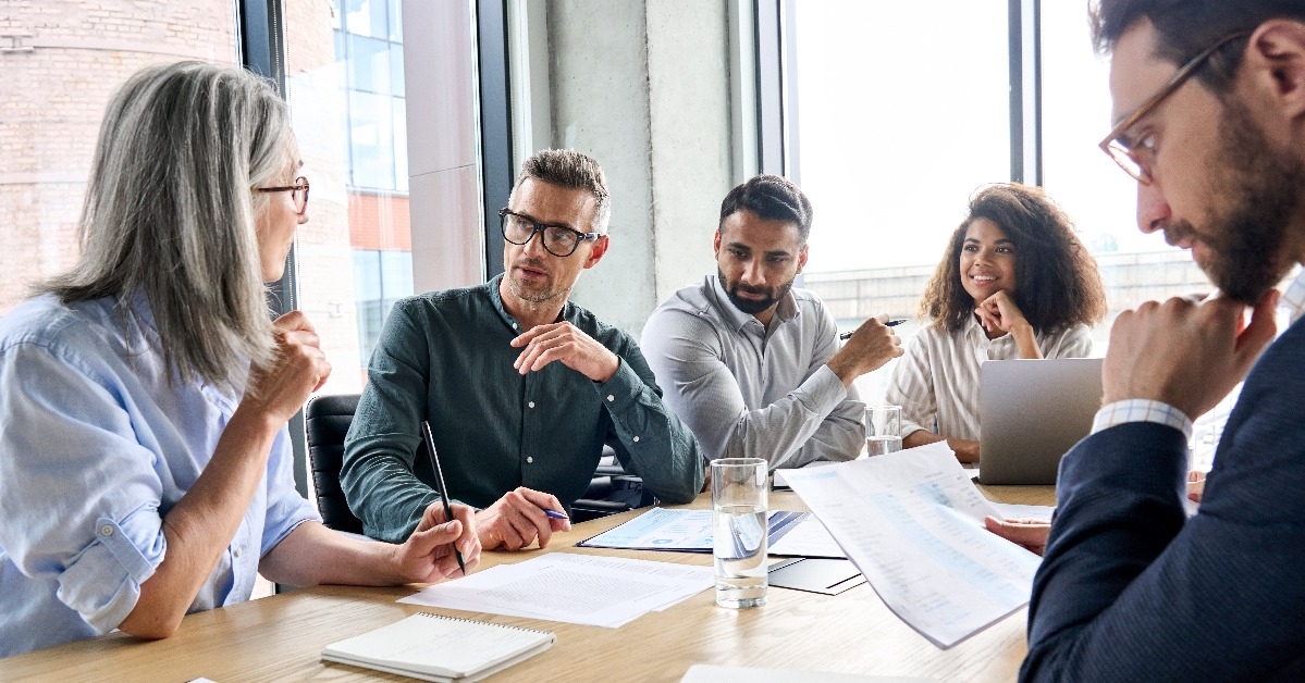 business team developing business strategy