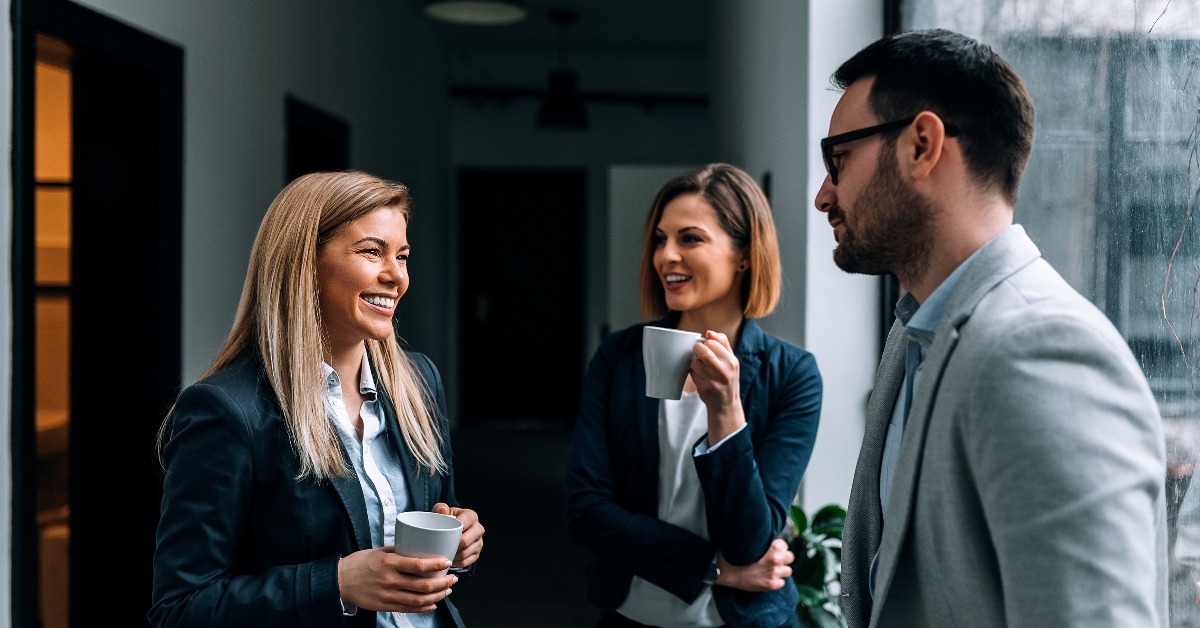 colleagues having a coffee break