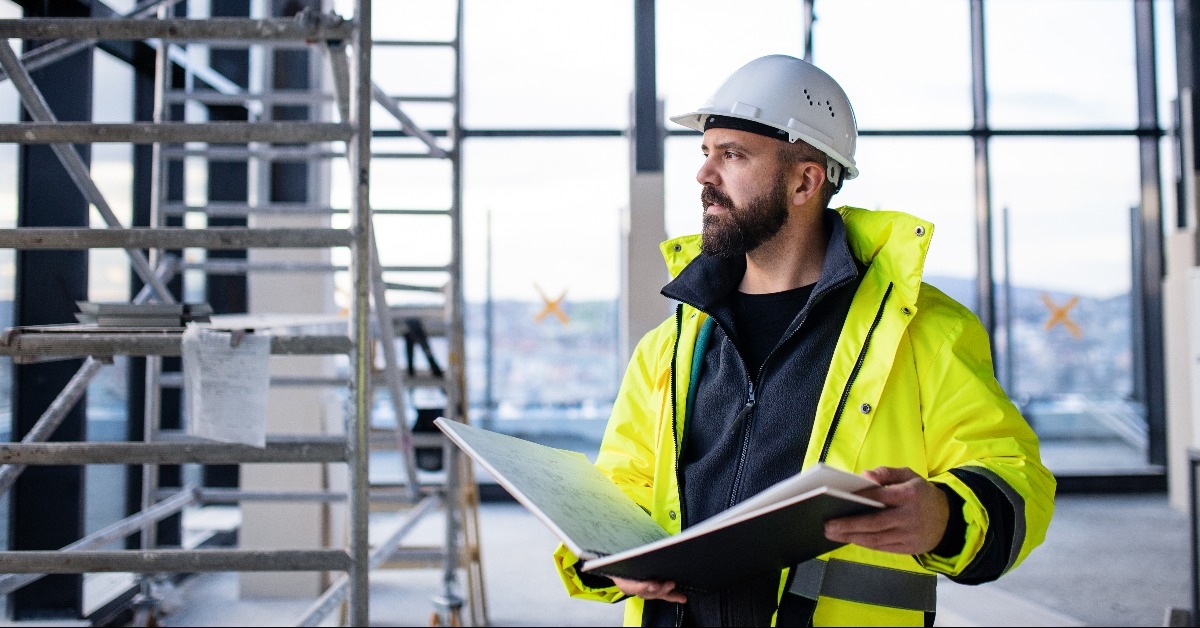  engineer standing on construction site