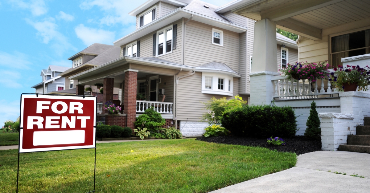Home for rent sign