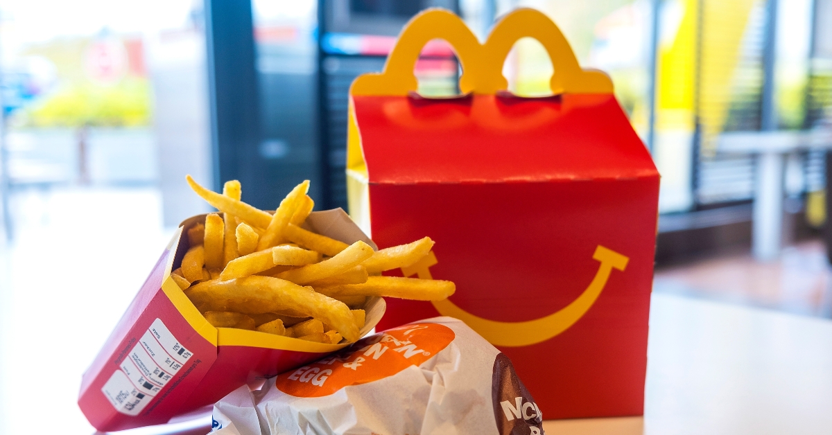 Happy Meal menu at McDonald's restaurant