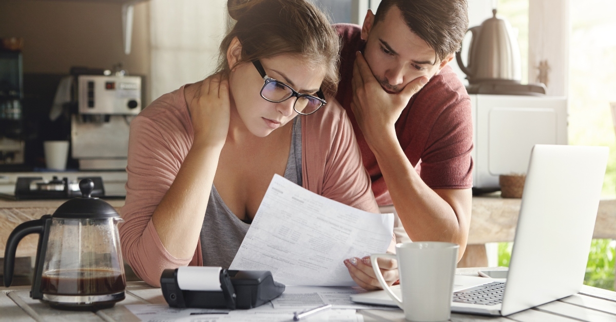 family having debt problems