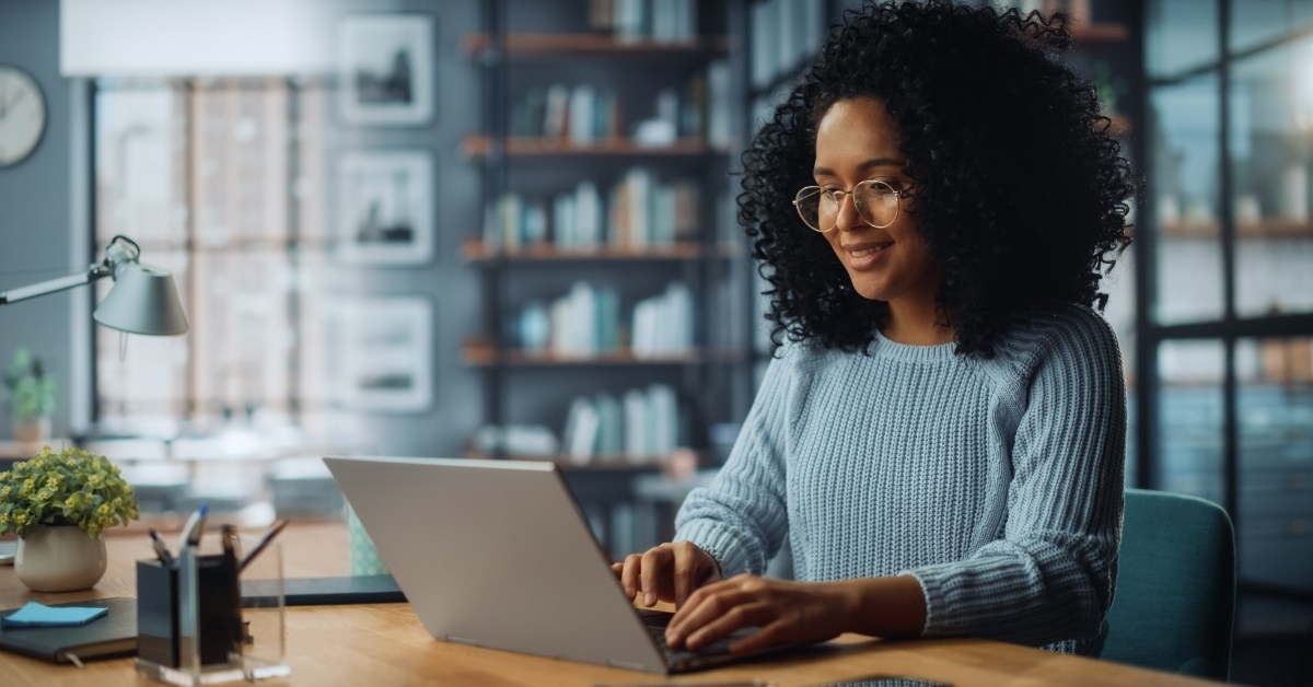 african american woman on laptop 