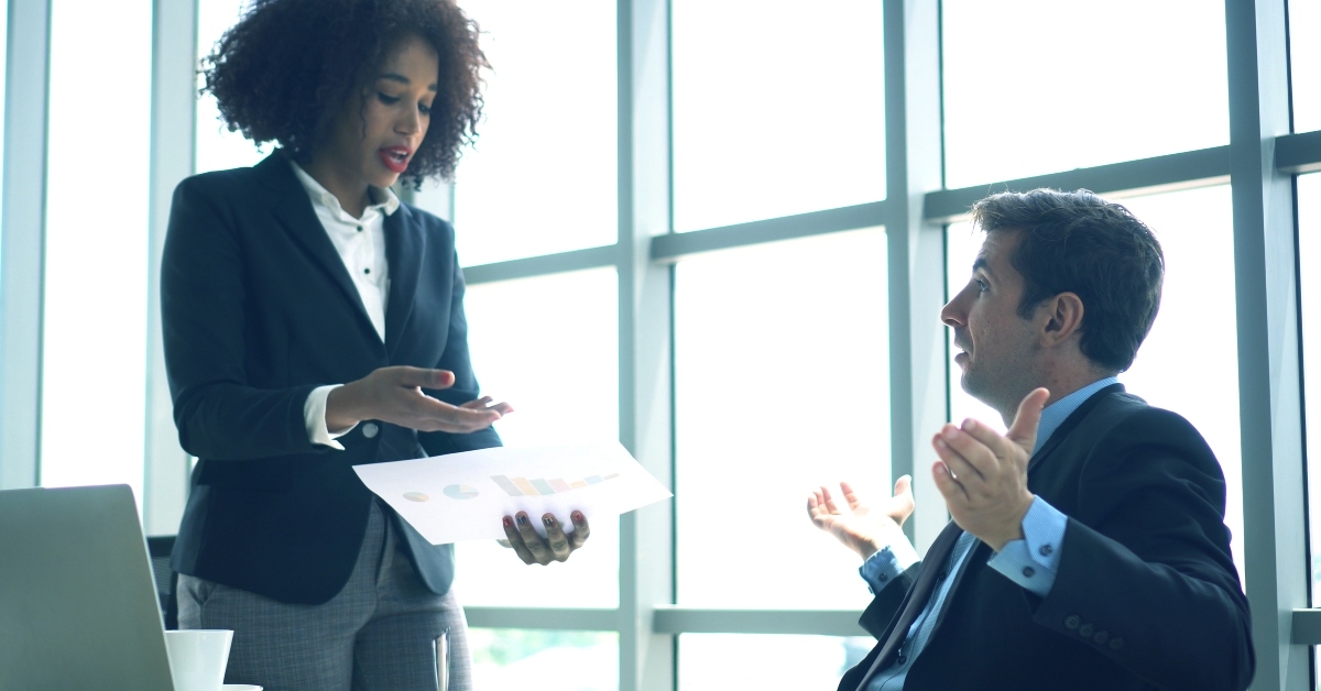 office colleagues having an argument