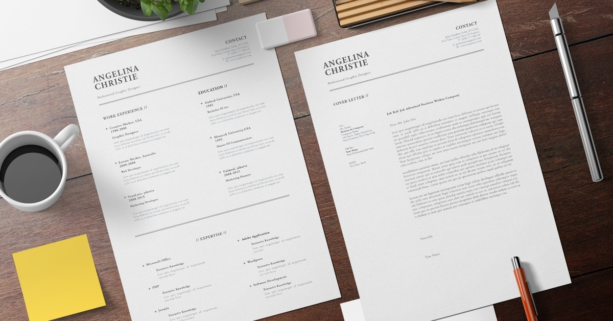 single page resume design, cover letter templates
